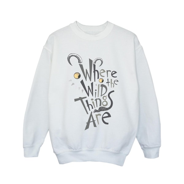 Where The Wild Things Are T-shirt för flickor 7-8 år Vit White 7-8 Years