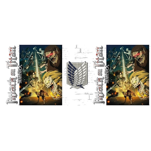 Attack on Titan Special Ops Squad VS Titans Mug En Storlek Vit/ White/Green/Yellow One Size