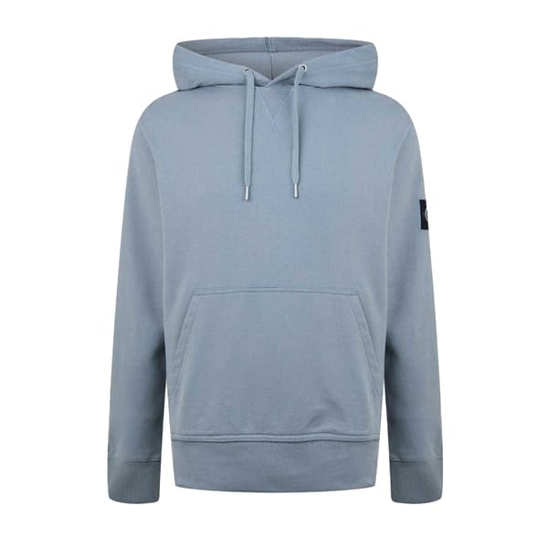 Calvin Klein Herr Monogram Badge Hoodie L Overcast Grey Overcast Grey L
