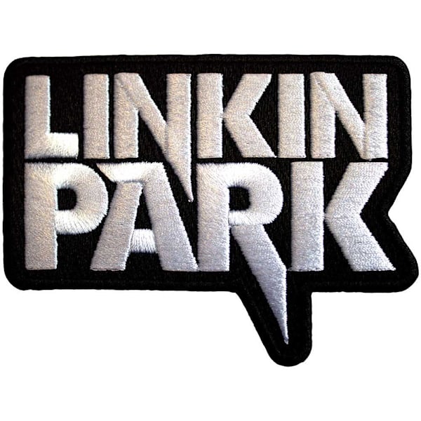 Linkin Park Vävd Logotyp Strykjärnslapp En Storlek Svart/Vit Black/White One Size
