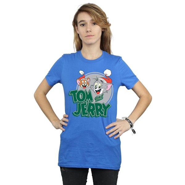 Tom And Jerry Dam/Damer Julhälsningar Bomull Pojkvän Royal Blue M