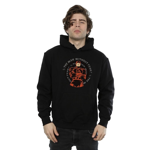 Marvel Mens Daredevil Spiral Hoodie L Svart Black L