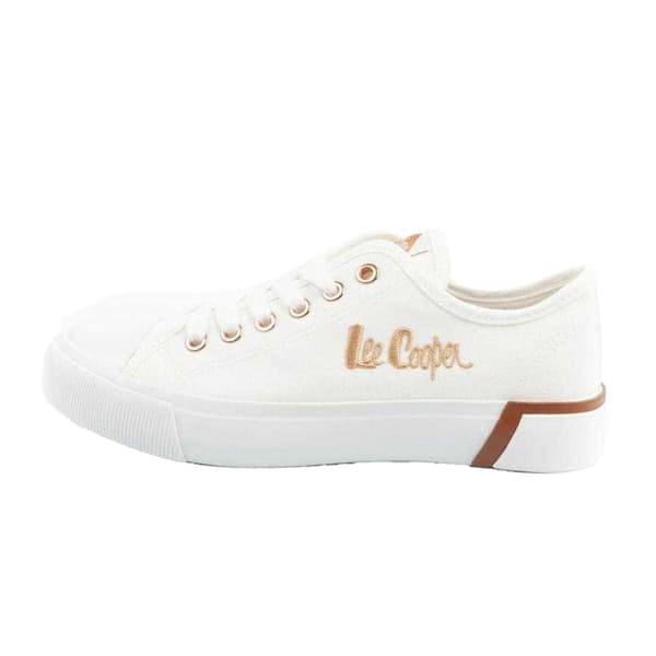Lee Cooper Dam/Dam Gul Logotyp Träningsskor 7 UK Vit White 7 UK