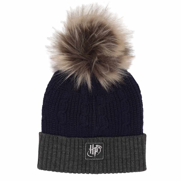 Harry Potter Ravenclaw Pom Pom Beanie One Size Marinblå/Grå Navy/Grey One Size