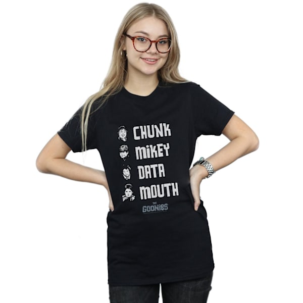 The Goonies Damkläder/Dam Namnlista Bomull Boyfriend T-shirt 3X Black 3XL
