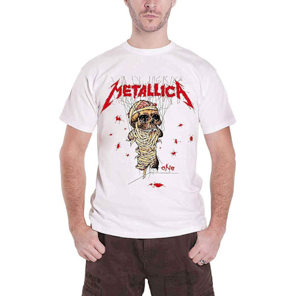 Metallica Unisex Adult One Landmine T-shirt XL Vit White XL