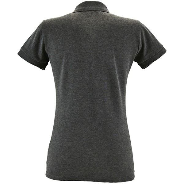 SOLS Dam/Damer Perfekt Pique Kortärmad Polotröja XL Cha Charcoal Marl XL