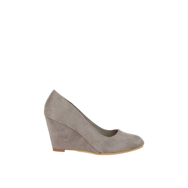 Dorothy Perkins Dam/Damer Duke Wedge Court Shoes 7 UK Grå Grey 7 UK