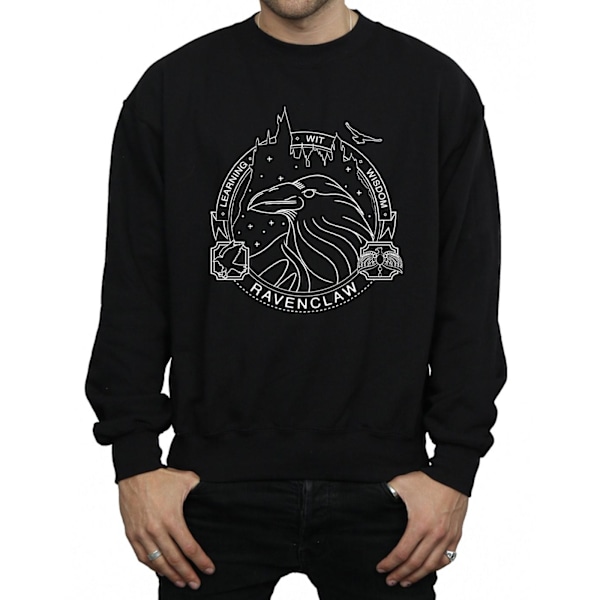 Harry Potter Herr Ravenclaw Sigill Sweatshirt M Svart Black M