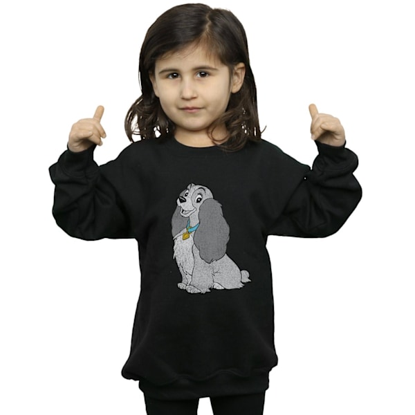 Disney Girls Lady And The Tramp Classic Lady Sweatshirt 12-13 år Black 12-13 Years