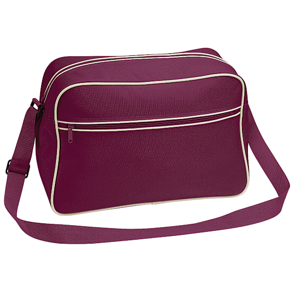 Bagbase Retro Justerbar Axelväska (18 Liter) (2-pack) O Burgundy/Sand One Size