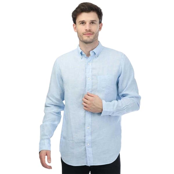 Gant Herr Linneskjorta Regular XL Blå Blue XL