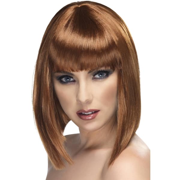Smiffys Glam Peruk One Size Brun Brown One Size