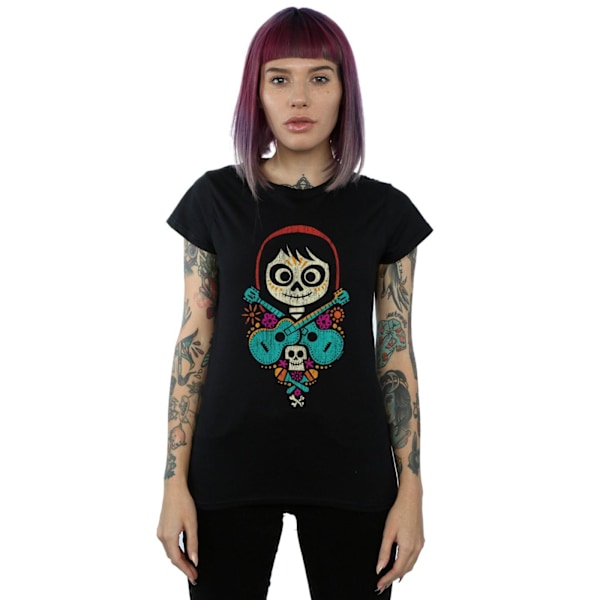 Disney Dam/Dam Coco Miguel Korsa Gitarrer Bomull T-shirt Black M