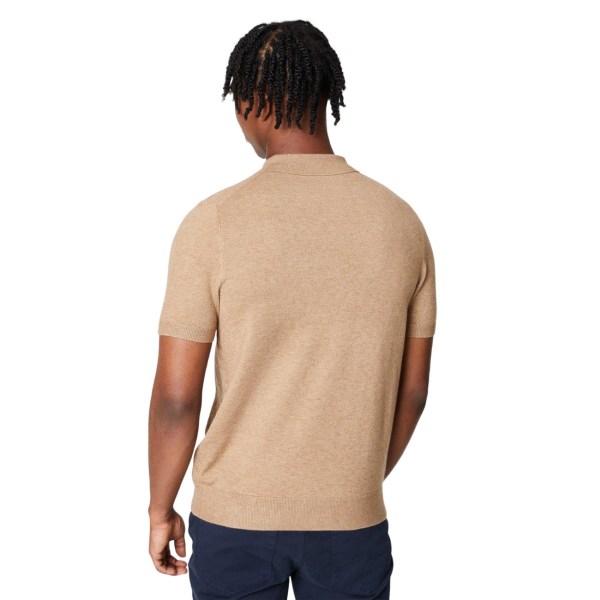 Burton Herrmönstrad Stickad Poloskjorta XL Sand Sand XL