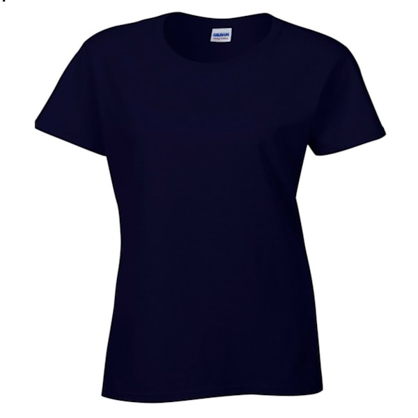 Gildan Dam/Kvinnors T-shirt med kort ärm i tung bomull, Missy Fit Navy 2XL