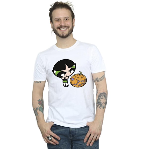 Powerpuff Girls T-shirt för män och flickor, Buttercup Pumpkin, 5XL, vit White 5XL