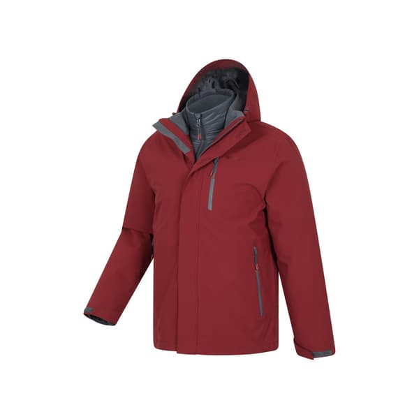 Mountain Warehouse Sycamore 3-i-1 Vattentät Jacka för Män XS Ru Rust XS