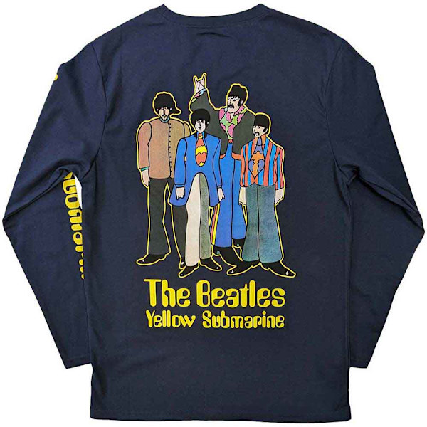 The Beatles Unisex Adult Yellow Submarine Band Bomull T-shirt M Navy Blue M