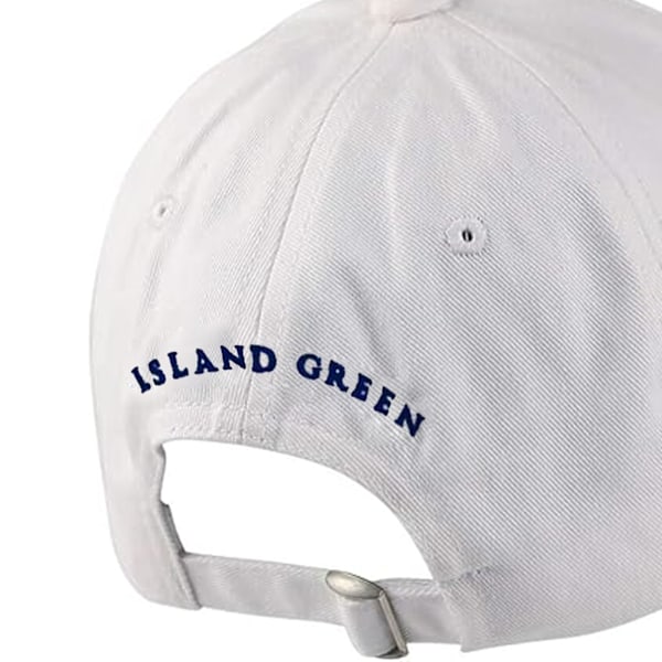 Island Green Herr Logo Böjd Skärm Golfkeps One Size Vit White One Size