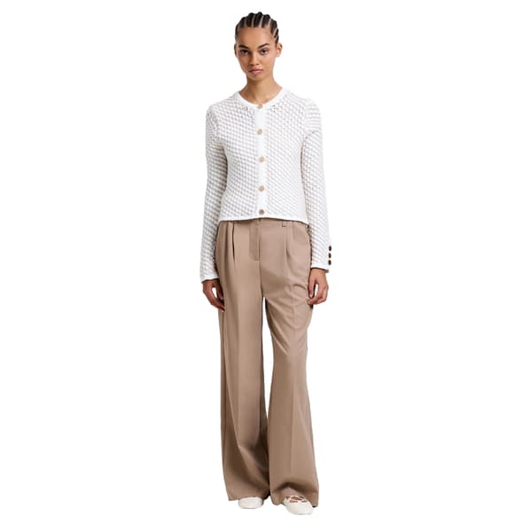 French Connection Dam Janai Texturerad Kofta 8 UK Cr Cream 8 UK