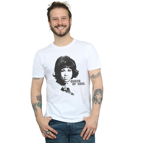 Aretha Franklin Mens Queen Of Soul T-Shirt L Vit White L