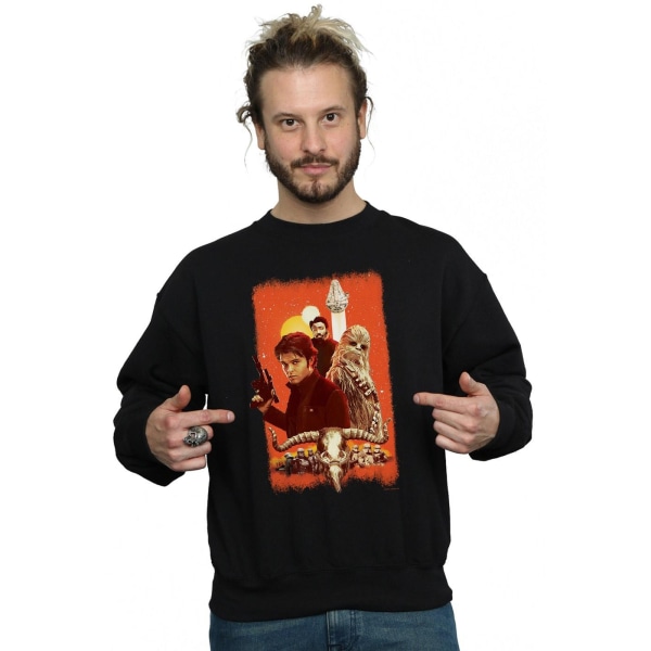 Star Wars Solo Trio Paint Sweatshirt för män S Svart Black S