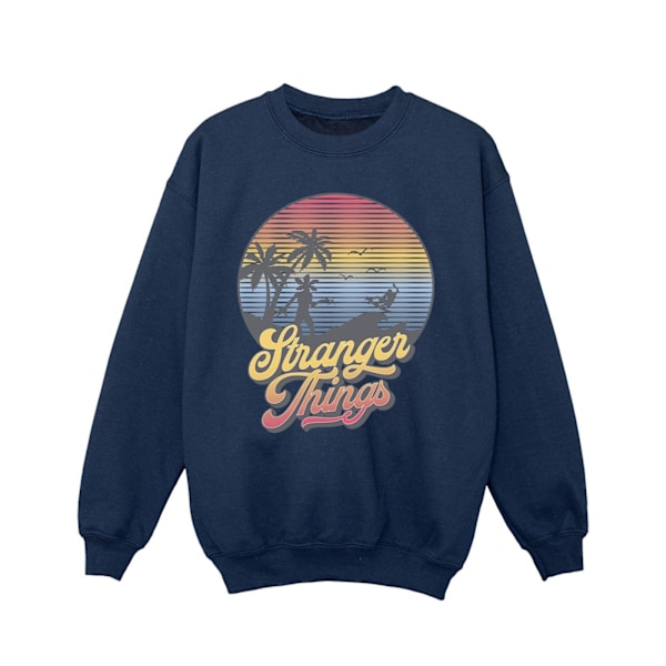 Netflix Girls Stranger Things LA Gradient Sweatshirt 9-11 år Navy Blue 9-11 Years