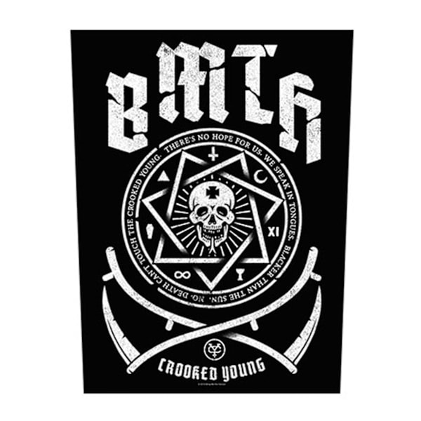 Bring Me The Horizon Crooked Young Patch En Storlek Svart/Vit Black/White One Size