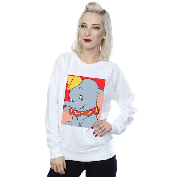 Disney Dam/Damer Dumbo Porträtt Sweatshirt S Vit White S