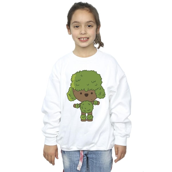 Marvel Girls I Am Groot Chibi Dance Sweatshirt 7-8 år Vit White 7-8 Years