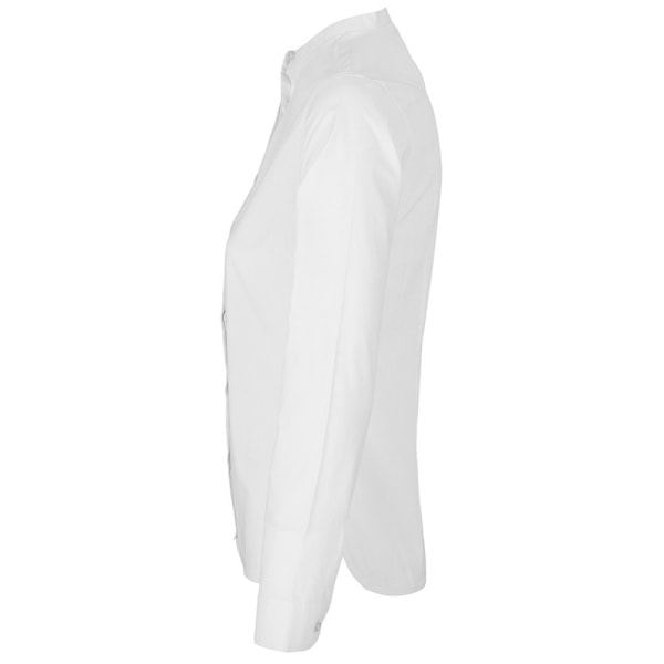 NEOBLU Dam/Kvinnor Poplin Bart Mao Krage Långärmad Skjorta Optic White 18 UK - 20 UK