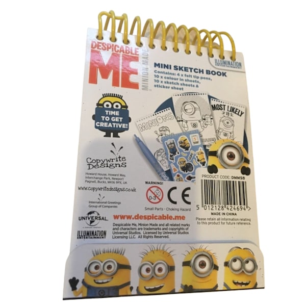 Despicable Me It Could Be Worse Mini Minions Skissblock Set One Black/White/Yellow One Size