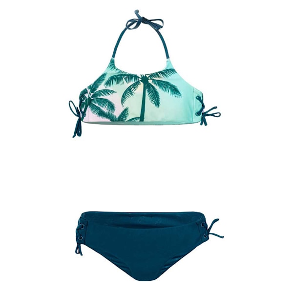 Aquawave Hali Palm Bikini Set för flickor 9 år Havsgrön/Marinblå Sea Green/Navy 9 Years