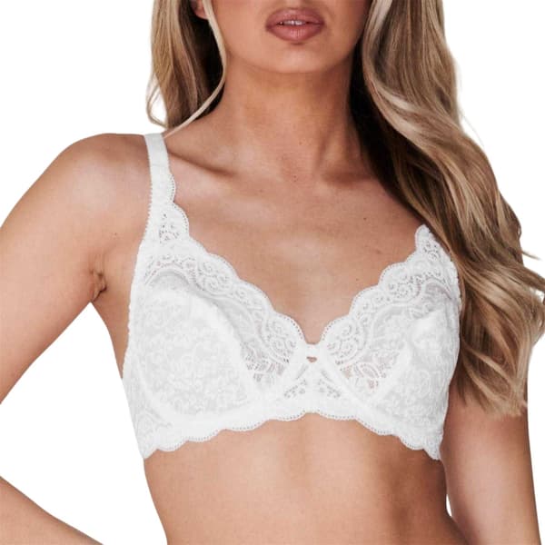 Triumph Dam Amourette Blommig Broderad BH 32B Vit White 32B