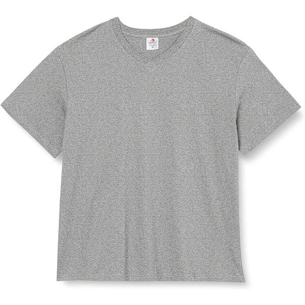Stedman Herr Klassisk V-ringad T-shirt XL Ljusgråmelerad Heather Grey XL