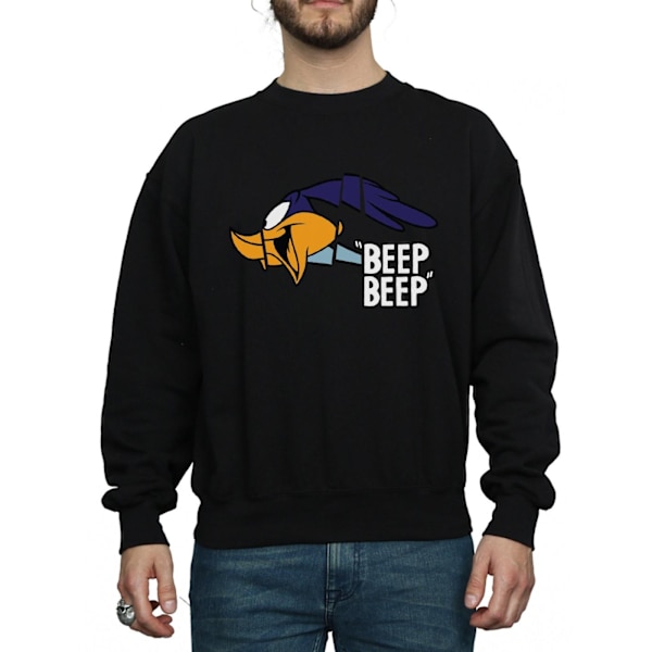 Looney Tunes Mens Beep Beep Road Runner Sweatshirt 3XL Svart Black 3XL