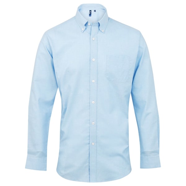 Premier Herr Signature Oxford Långärmad Skjorta 14.5in Ljusblå Light Blue 14.5in