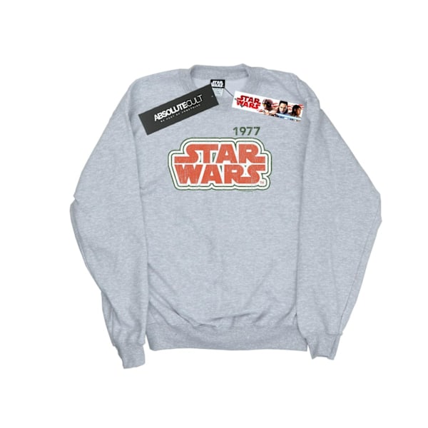 Star Wars Retro Outline Sweatshirt för flickor 9-11 år Sports Grey Sports Grey 9-11 Years