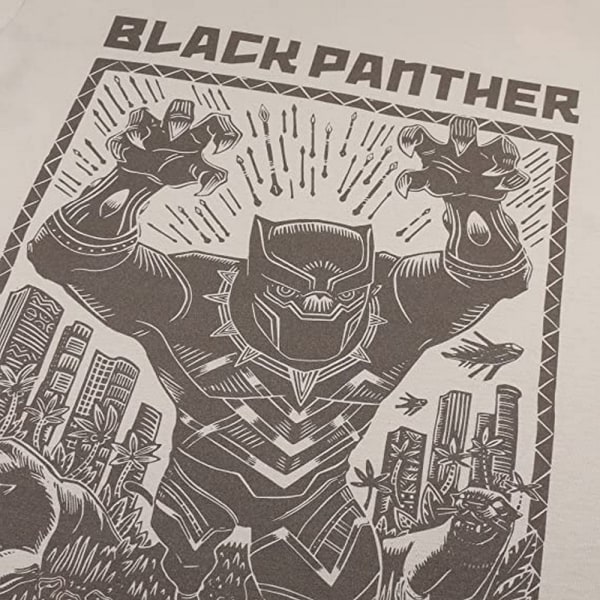 Black Panther Linocut T-shirt för män XXL Sand Sand XXL