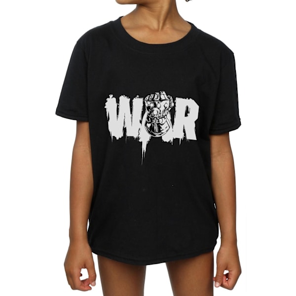 Marvel Girls Avengers Infinity War Fist Bomull T-shirt 7-8 år Black 7-8 Years