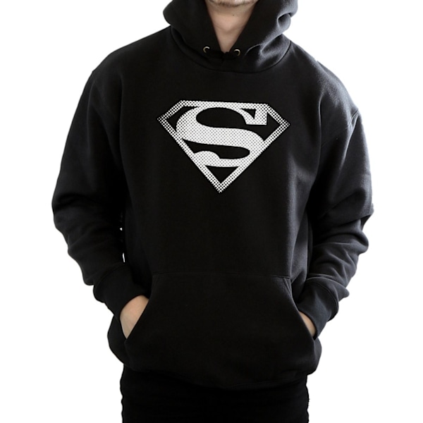 DC Comics Herr Superman Spot Logo Hoodie XXL Svart Black XXL