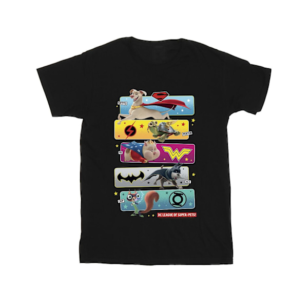 DC Comics Girls DC League Of Super-Pets Character Pose Bomull T-shirt Black 12-13 Years