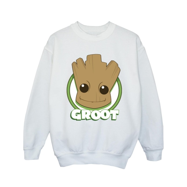 Guardians Of The Galaxy Girls Groot Badge Sweatshirt 7-8 år White 7-8 Years