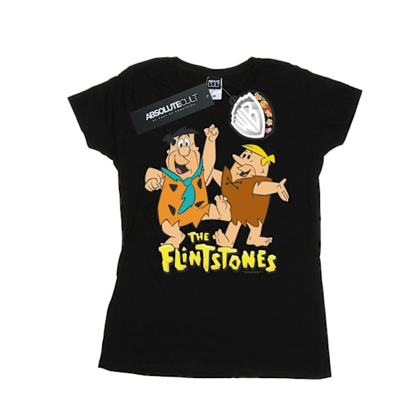 The Flintstones Dam/Damer Fred Och Barney Bomull T-shirt L Black L