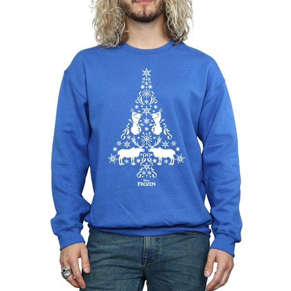 Disney Herr Frozen Julgran Sweatshirt S Royal Blue Royal Blue S