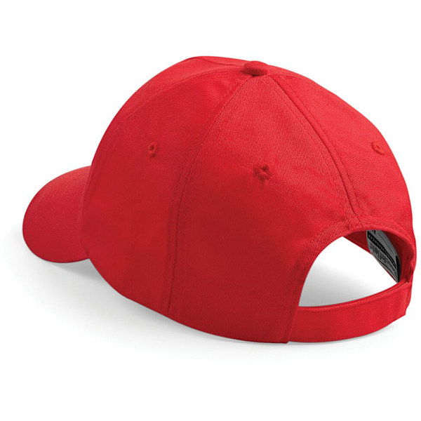 Beechfield Plain Unisex Junior Original 5 Panel Baseball Cap On Bright Red One Size