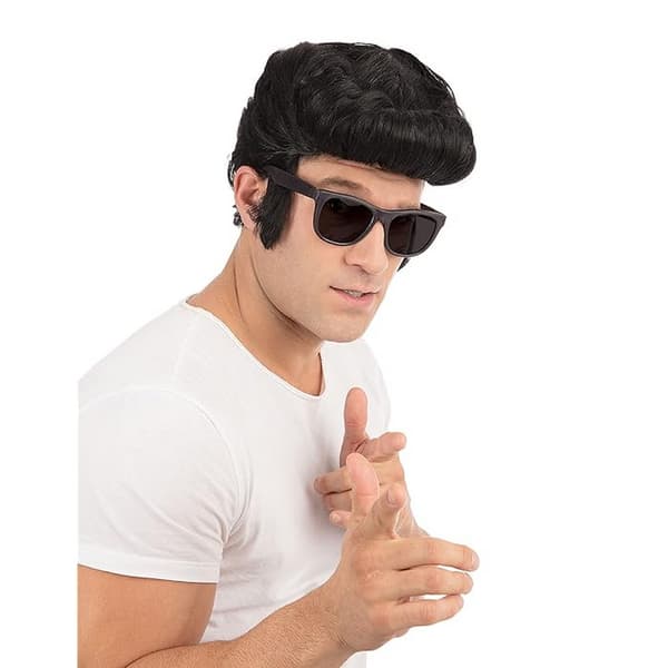 Bristol Novelty Greaser Peruk En Storlek Svart Black One Size