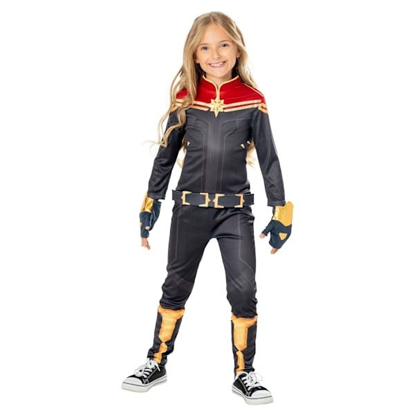 Captain Marvel Barn/Barnkostym 3-4 år Marinblå/Röd/G Navy Blue/Red/Gold 3-4 Years