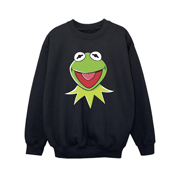 Disney Boys Muppets Kermit Head Sweatshirt 9-11 år Svart Black 9-11 Years